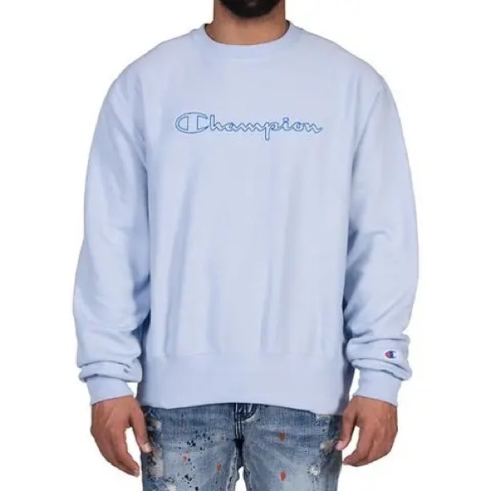 Champion Men's Sky Blue Crewneck Sweater